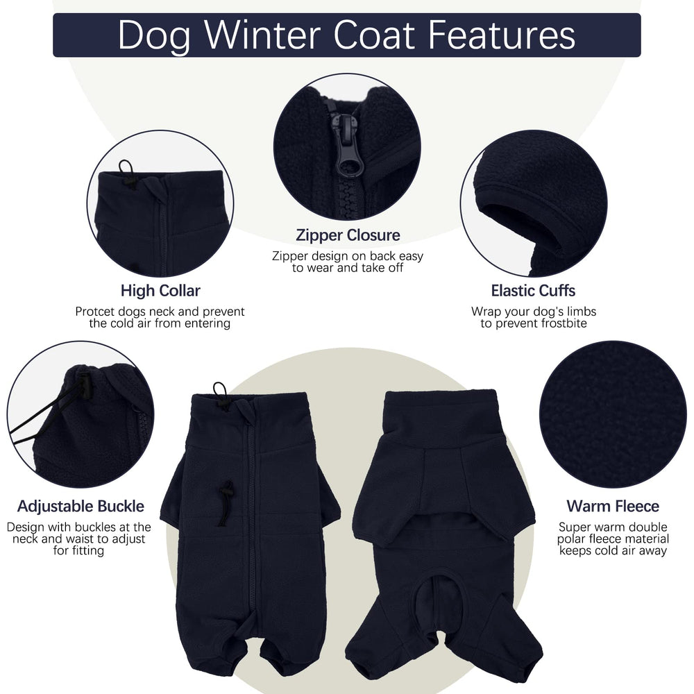 ROZKITCH dog coat with warm high collar and breathable fleece
