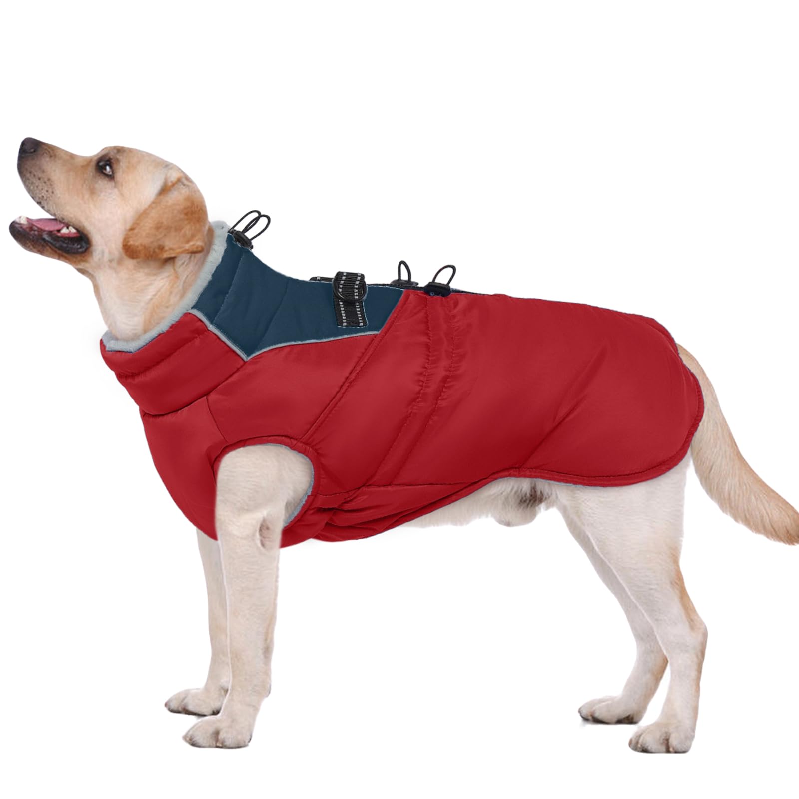 ROZKITCH dog jacket size range supports medium to large dogs.