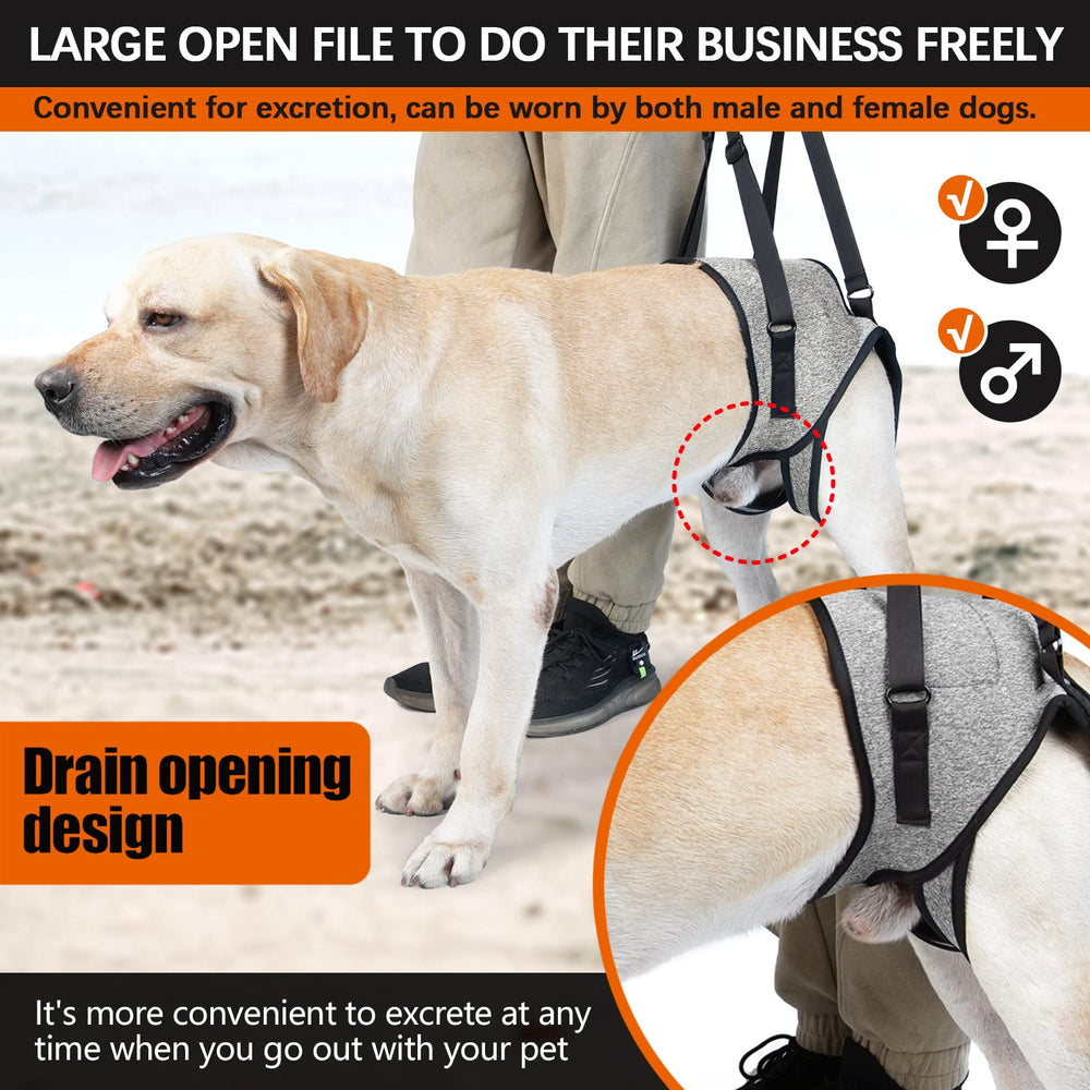 ROZKITCH Dog Lift Harness easy magic sticker closure for quick setup.