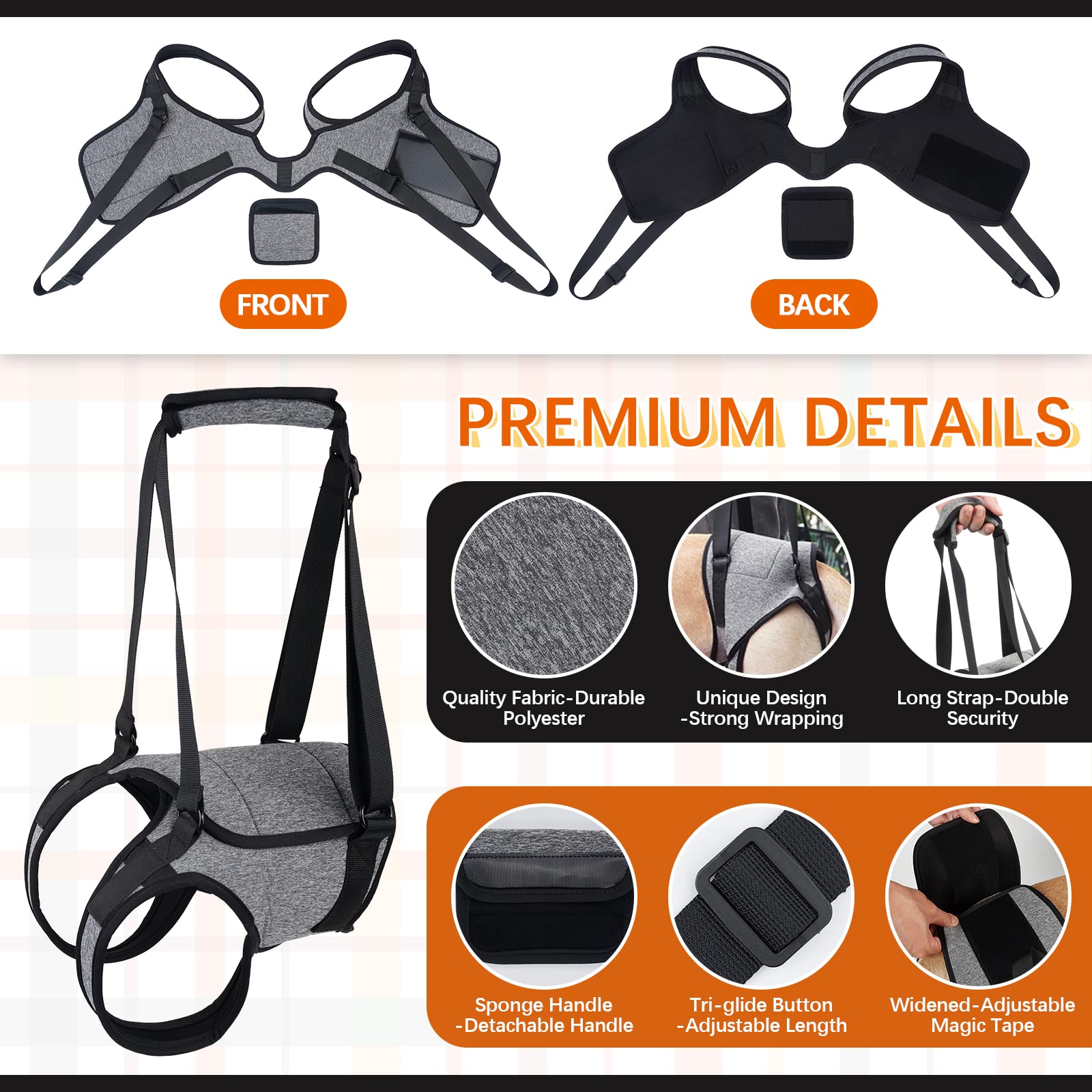 ROZKITCH Dog Lift Harness XL size fits large breeds.