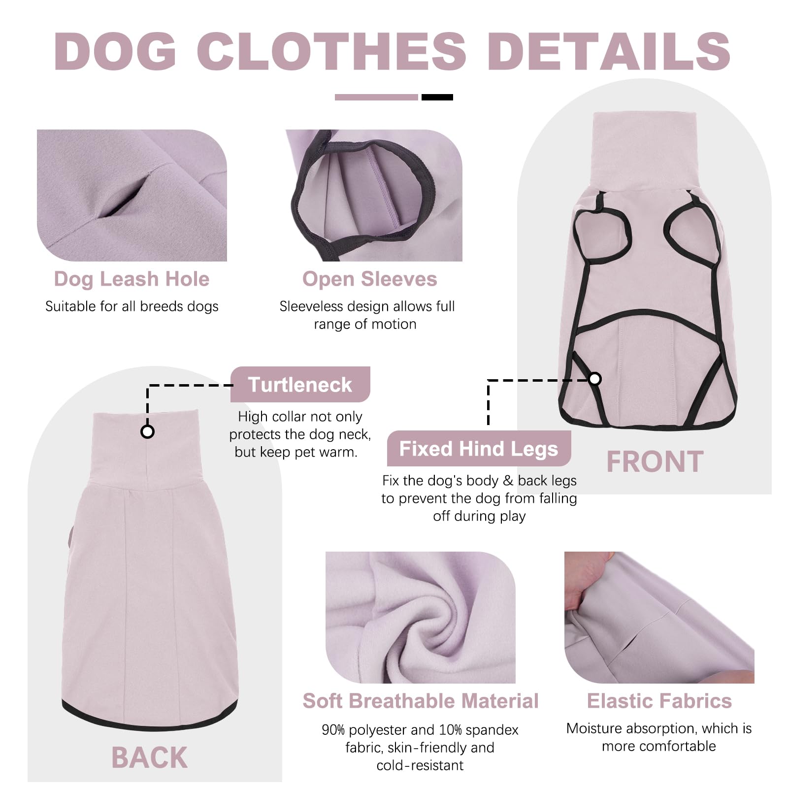 ROZKITCH dog no-leg-vest design supports natural movement during walks and play.