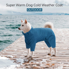ROZKITCH dog pjs high collar view with rolled scarf option