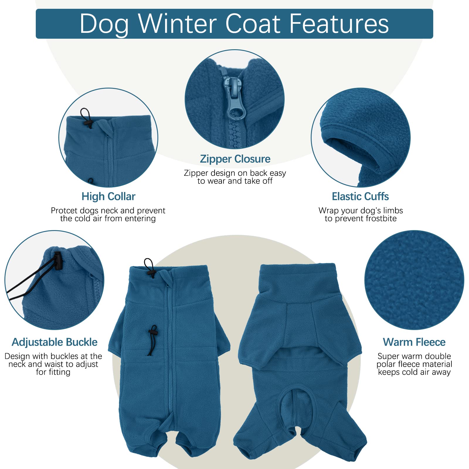 ROZKITCH dog pjs side view highlights soft fleece and snug fit