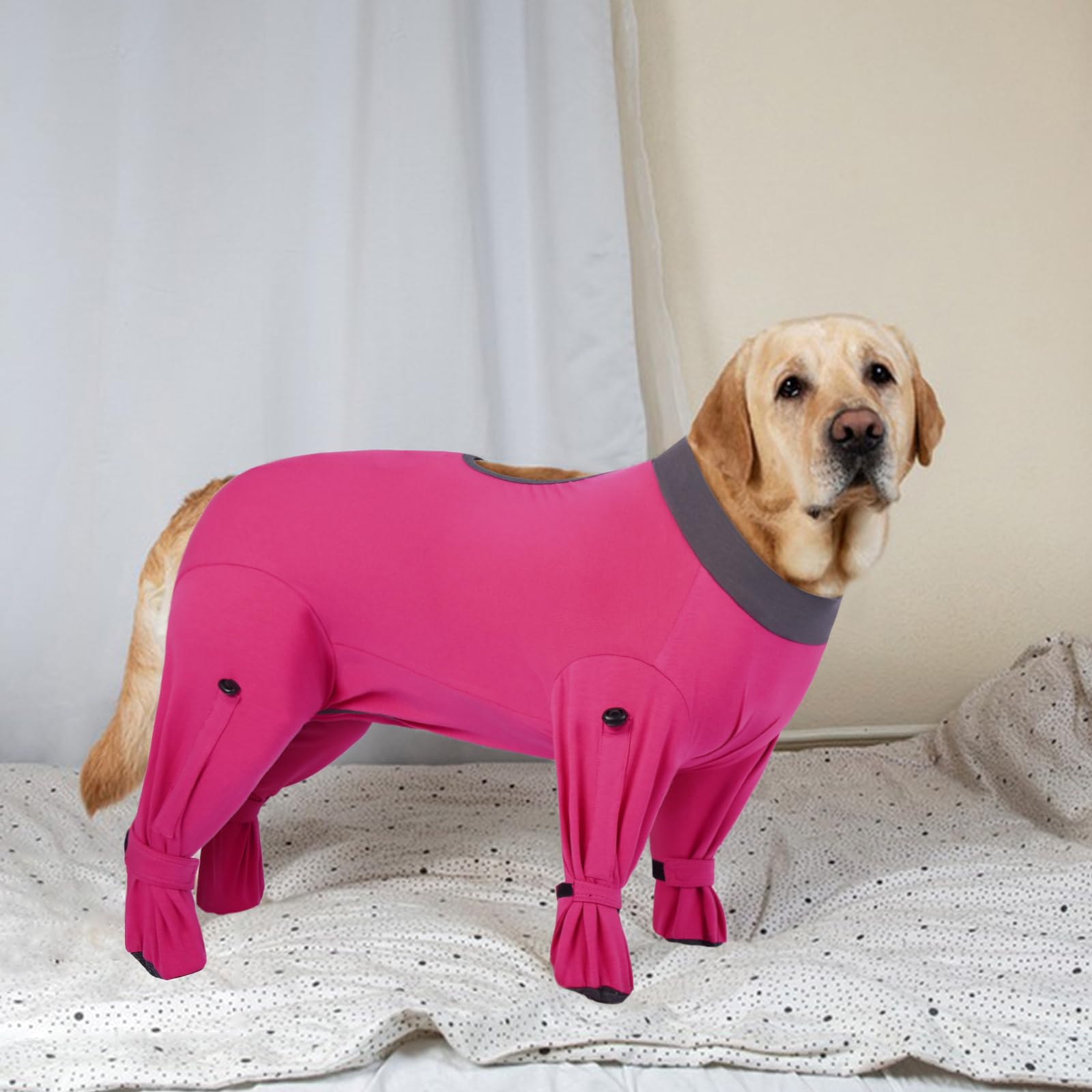 ROZKITCH dog recovery suit adjustable-legs ensures secure fit for medium to large dogs