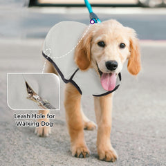 ROZKITCH Dog Winter Coat Grey XS side view highlights adjustable fit for cozy warmth.