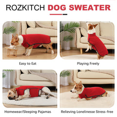 ROZKITCH high-collar close-up demonstrates roll-up turtleneck for extra coverage