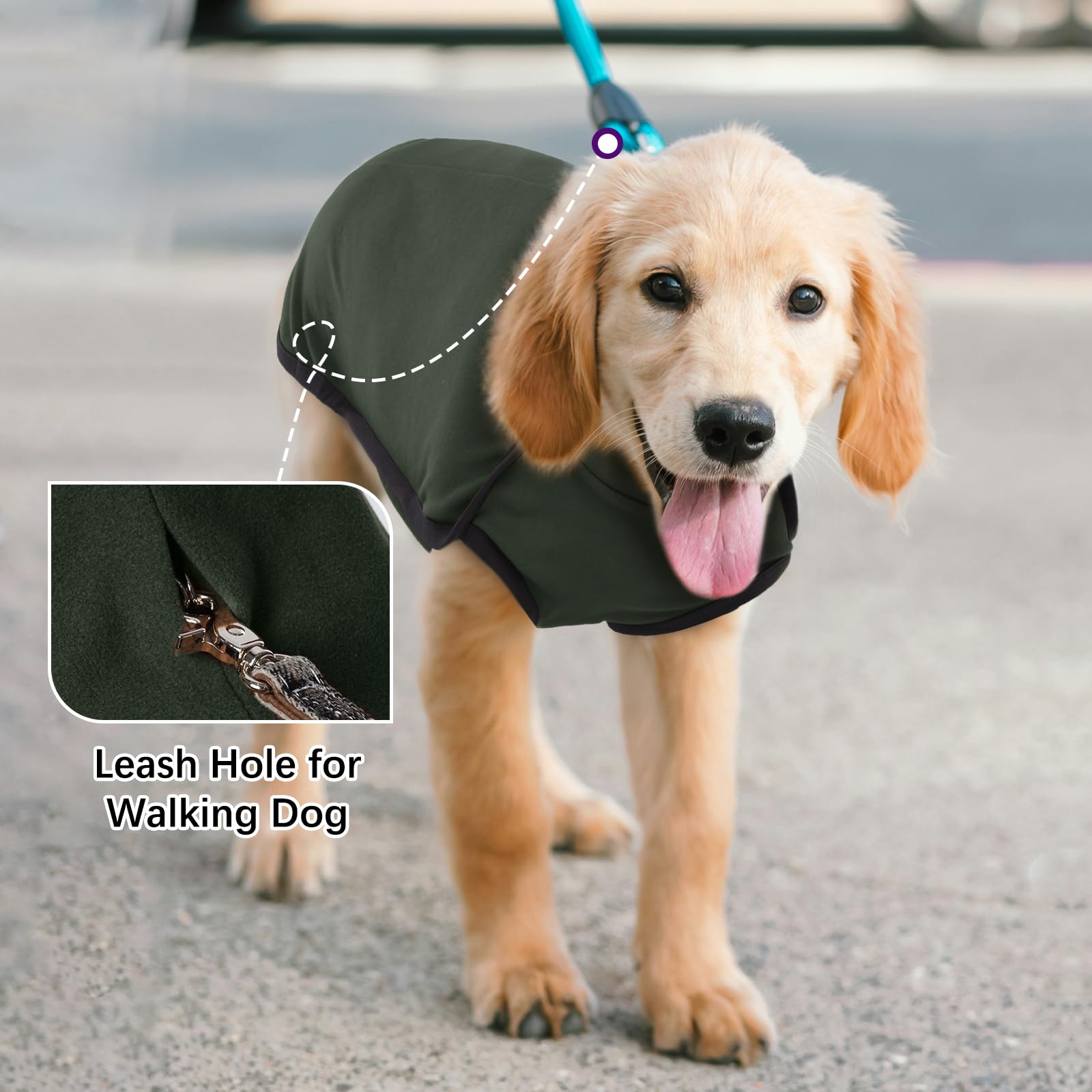 ROZKITCH dog winter coat side fit emphasizes flexible design for comfortable movement