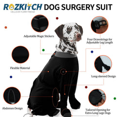 ROZKITCH four-sleeve side view shows complete coverage for post-surgery wear.