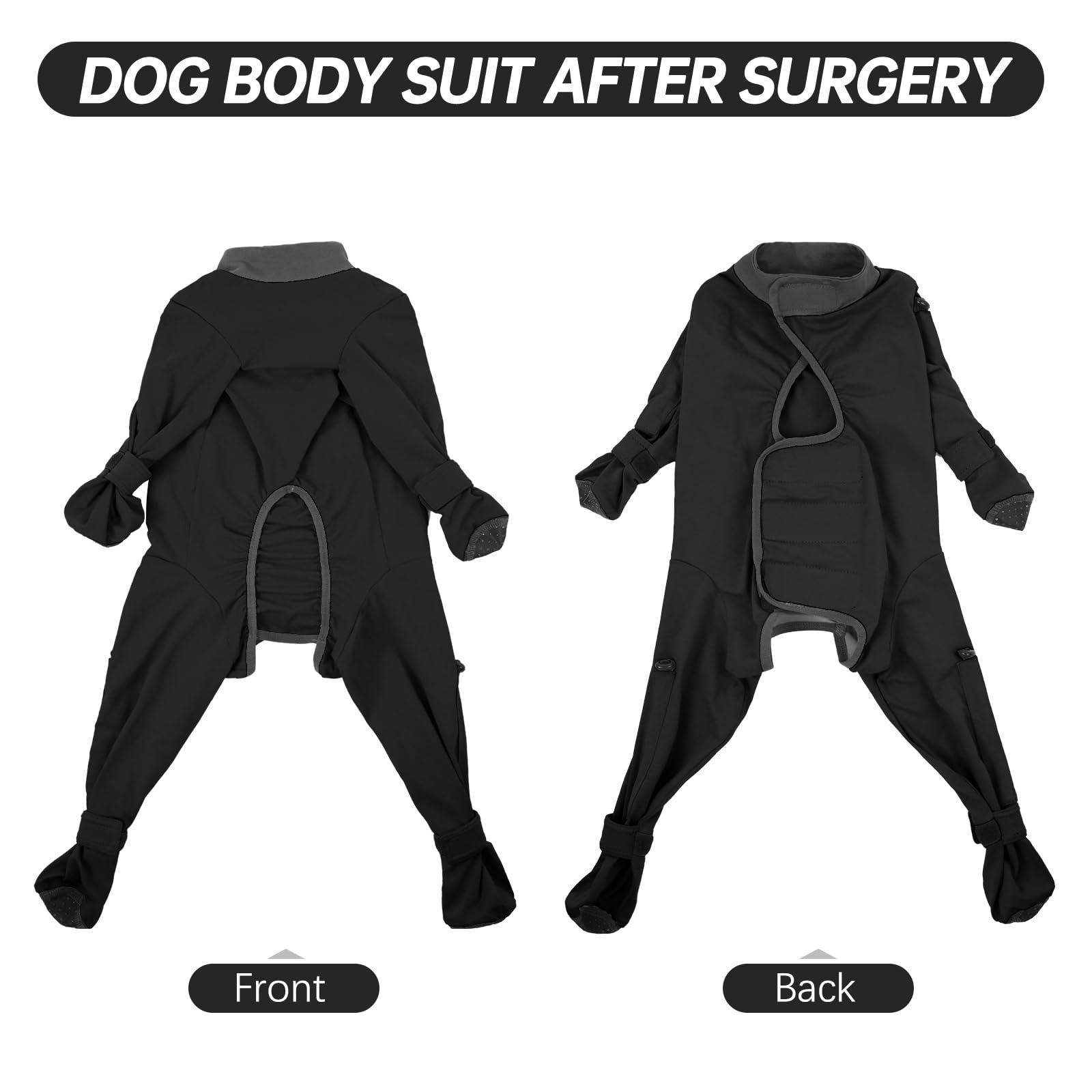 ROZKITCH size-L fit for medium-to-large breeds in durable black fabric.