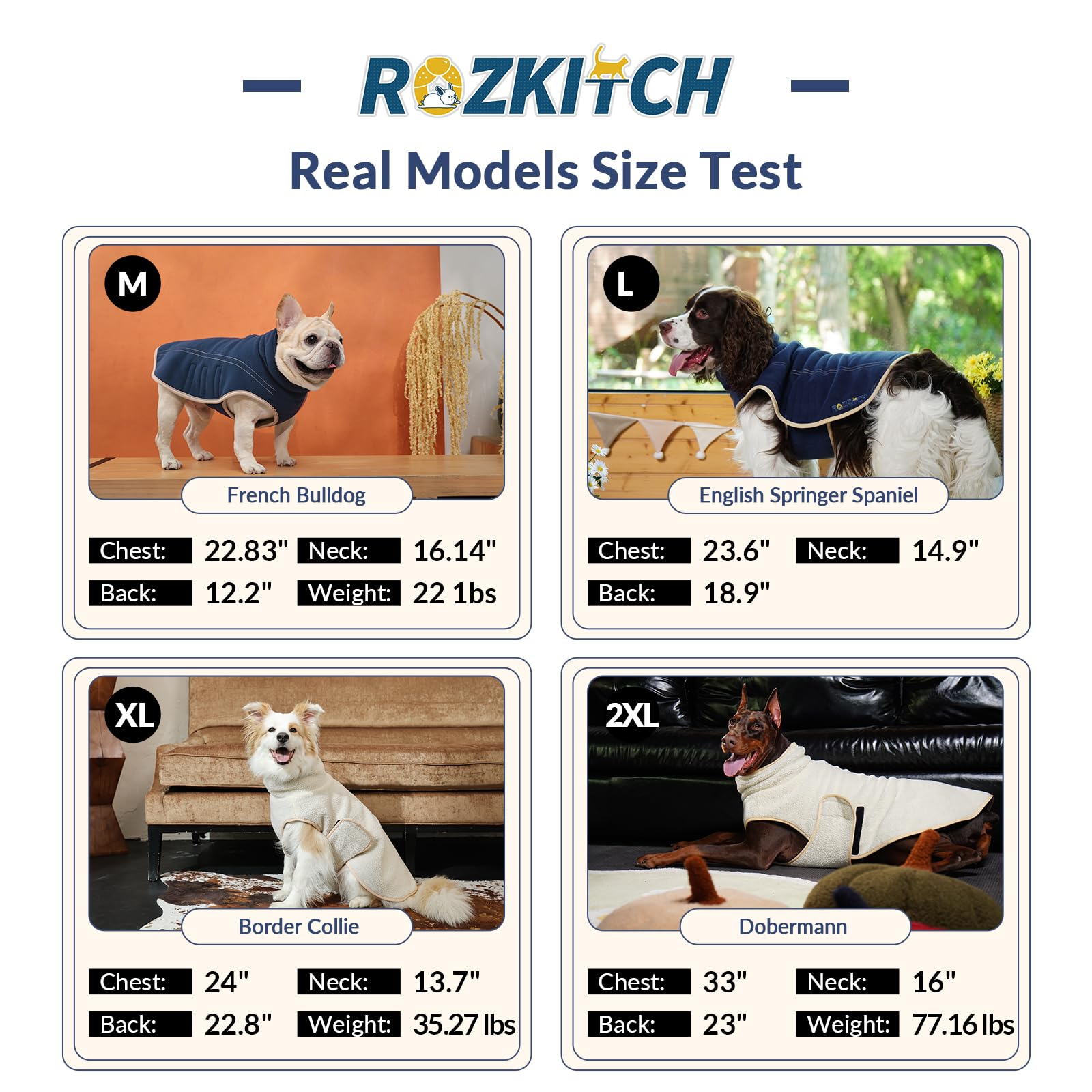 ROZKITCH coat back view with leash hole for secure walks