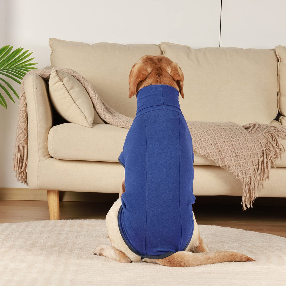 ROZKITCH Turtlenck Dog Pajamas blue M fabric texture—durable warmth for all-season wear