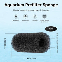 RPBKE aquarium filter inlet sponge demonstrates easy installation and steady water flow