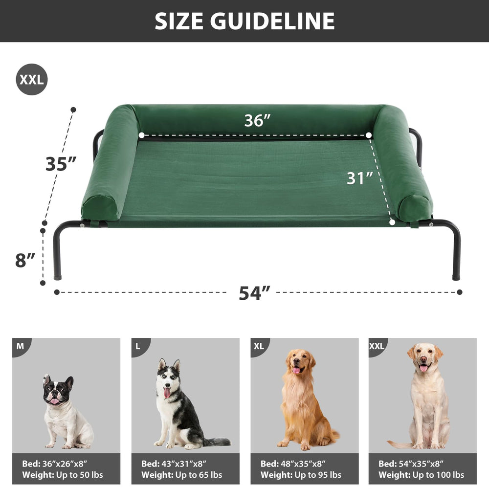 RRPETHOME dog bed features U-shaped pillow for neck and head comfort.