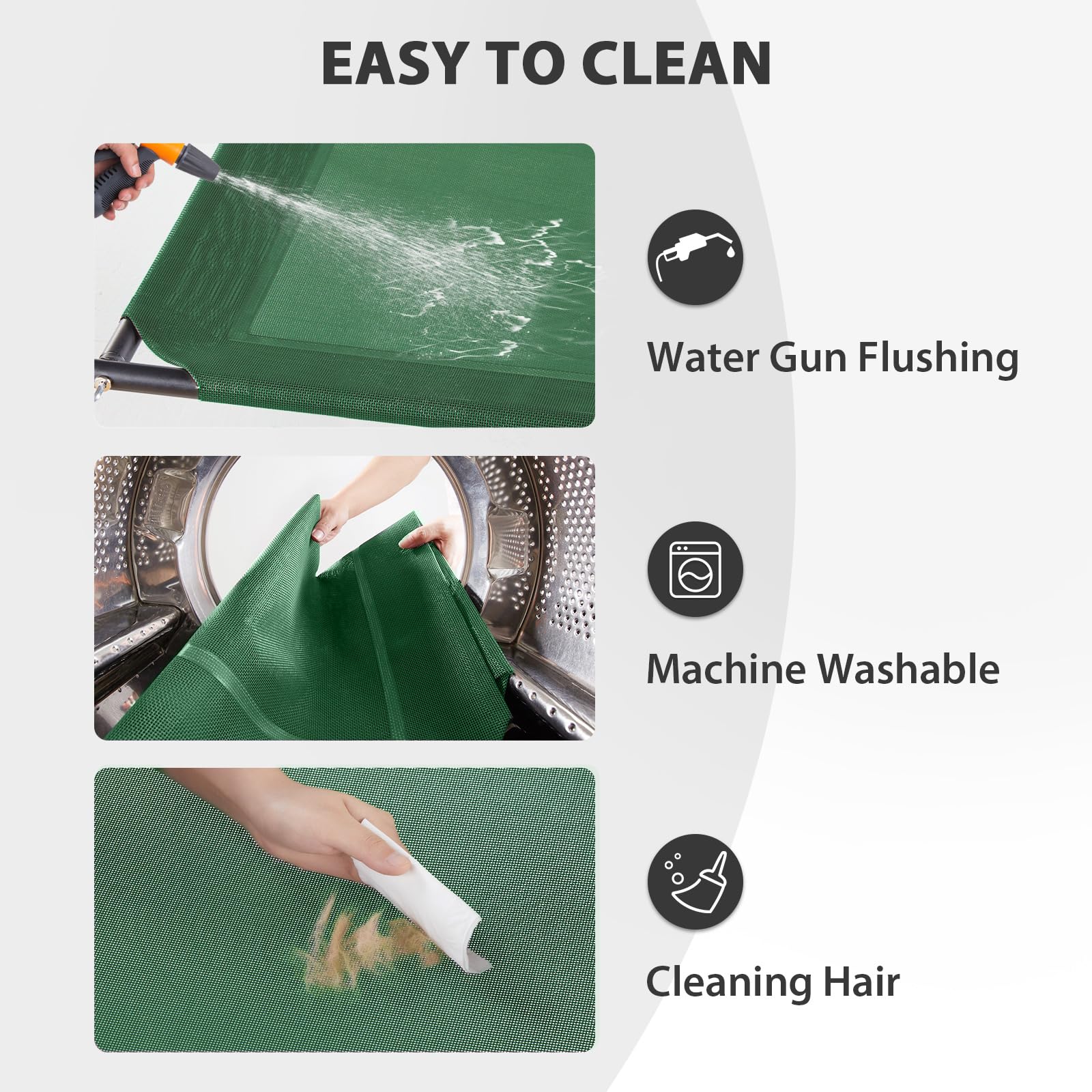 RRPETHOME easy-clean dog bed ready for quick wipe-down and rinsing.