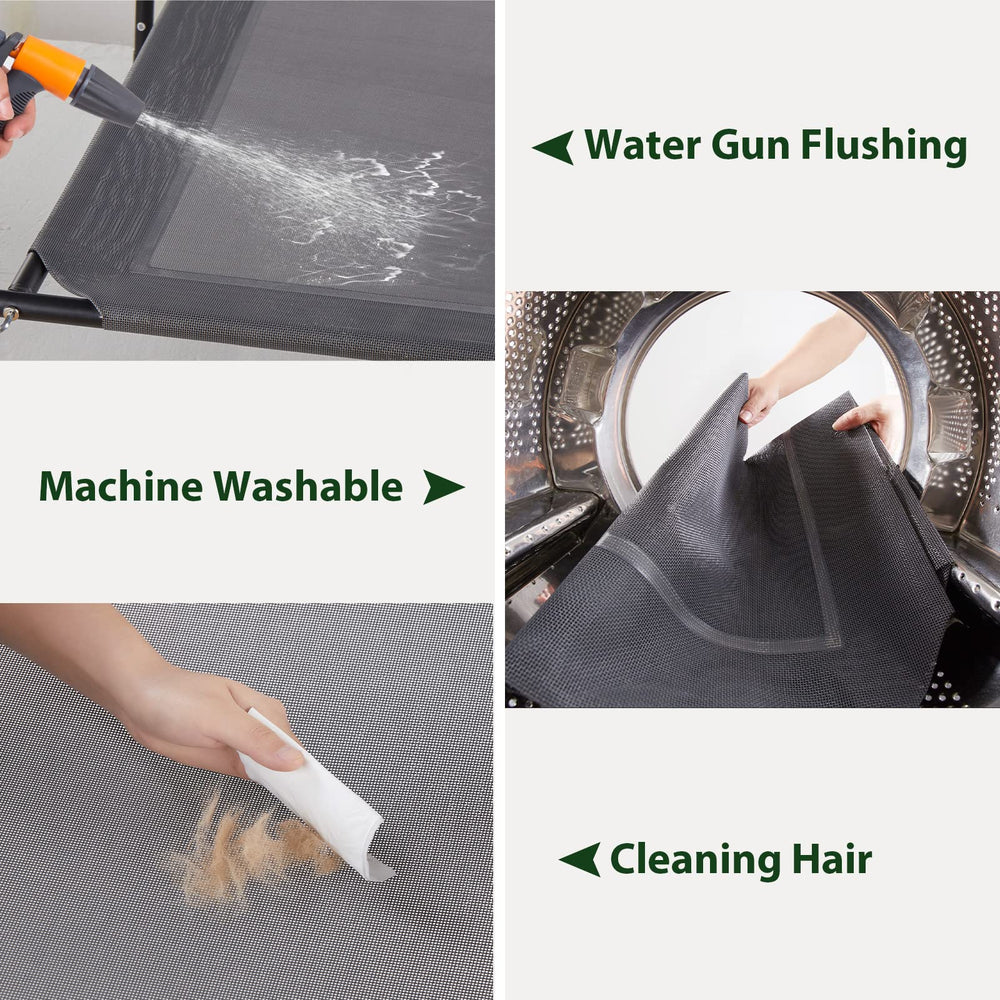 RRPETHOME elevated-dog-bed-47inch emphasizes indoor-outdoor versatility.