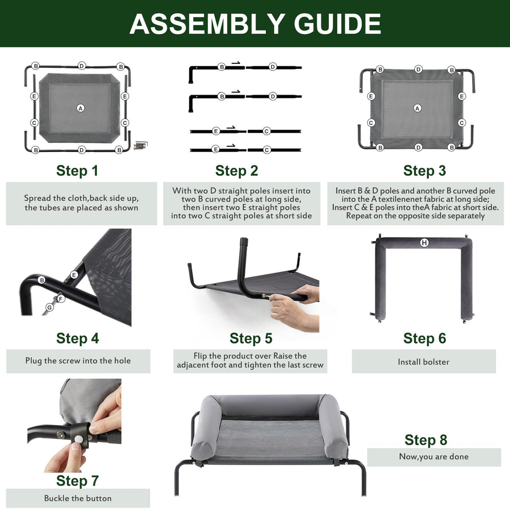 RRPETHOME portable-dog-bed-outdoor-use demonstrated easy disassembly for travel.