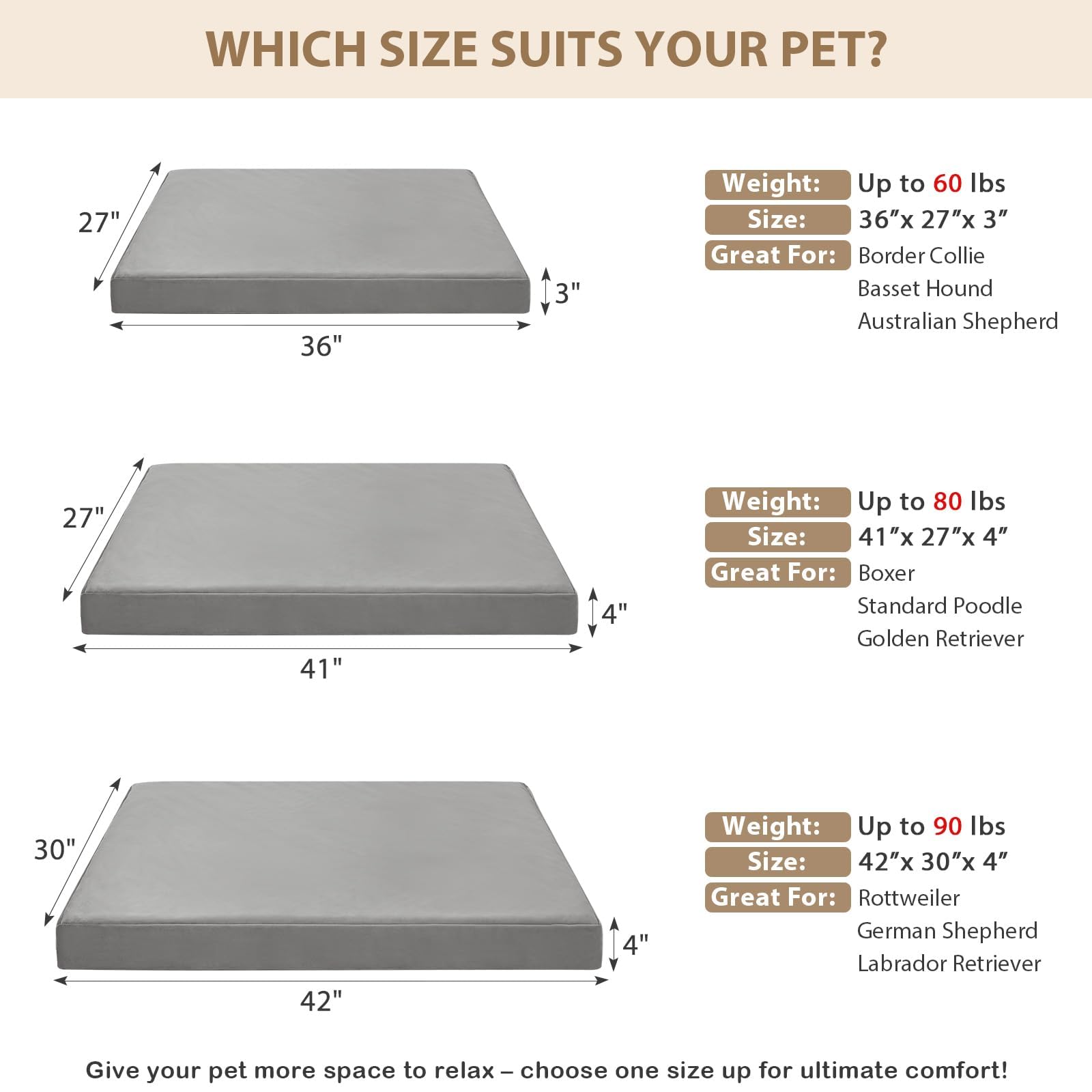 RRPETHOME waterproof dog bed hidden zipper close-up prevents exposed seams outdoors