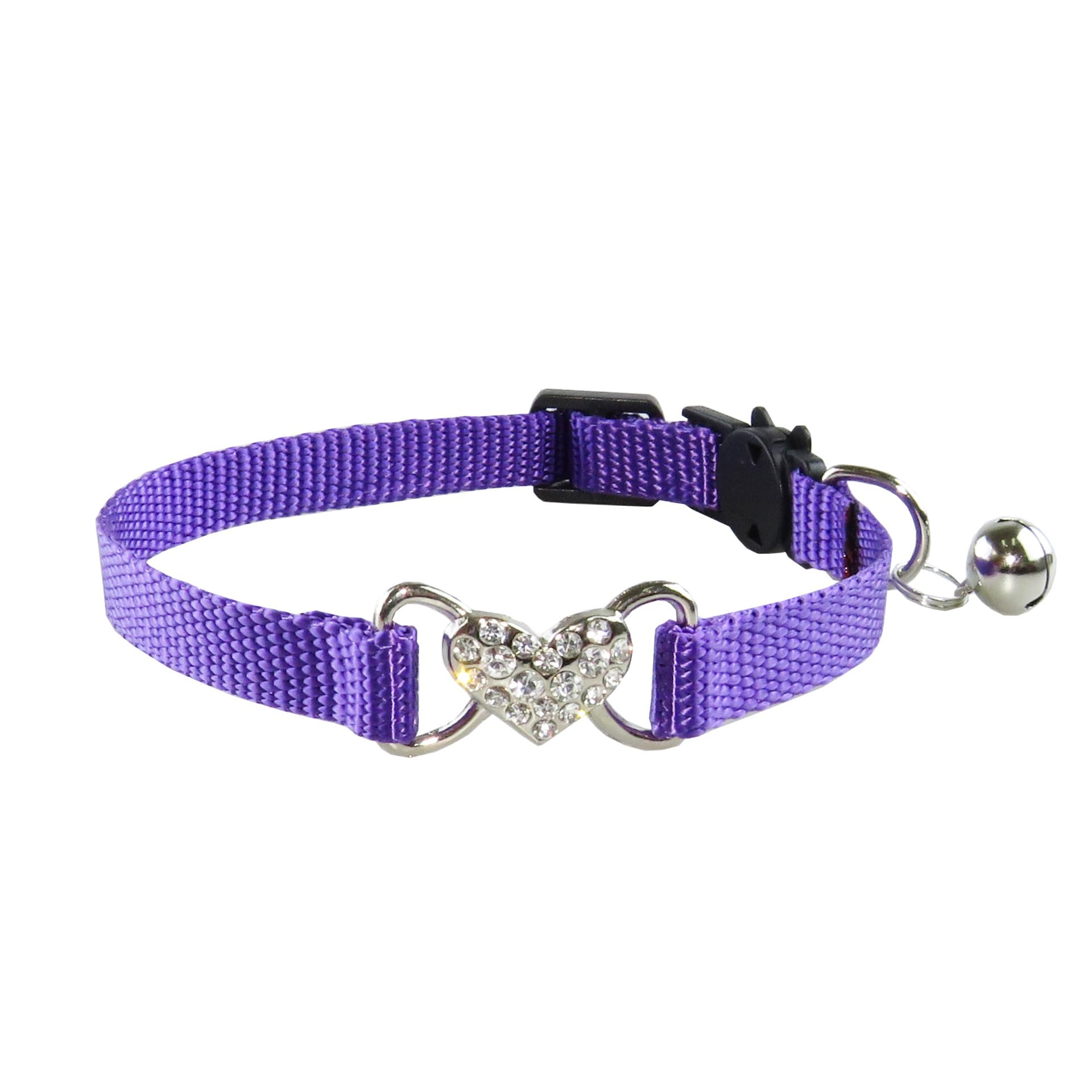 RSACCSKY Heart Bling Cat Collar with bell for locating your cat indoors or outdoors.