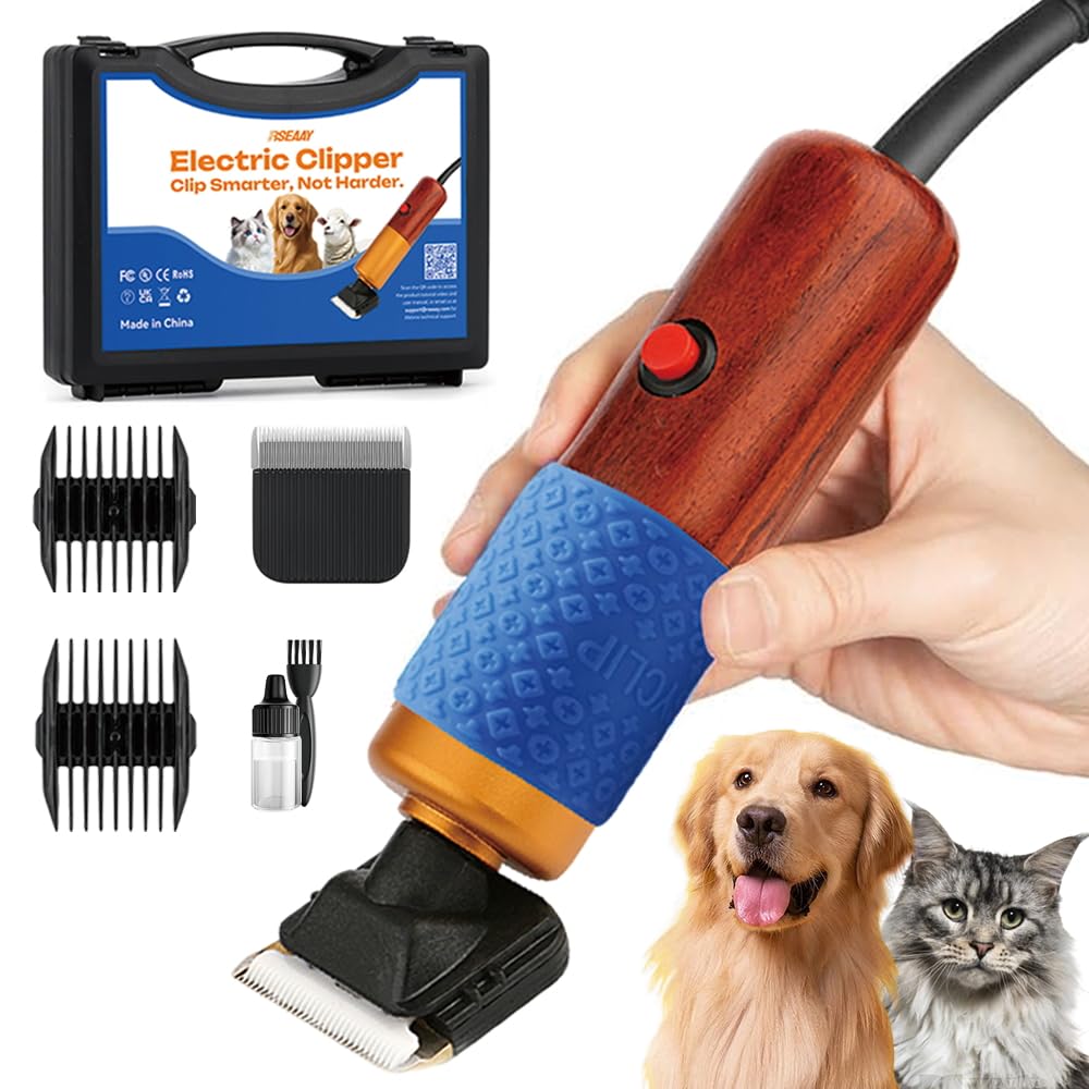 Rseaay 200W motor dog grooming clipper delivers strong power for versatile trims.