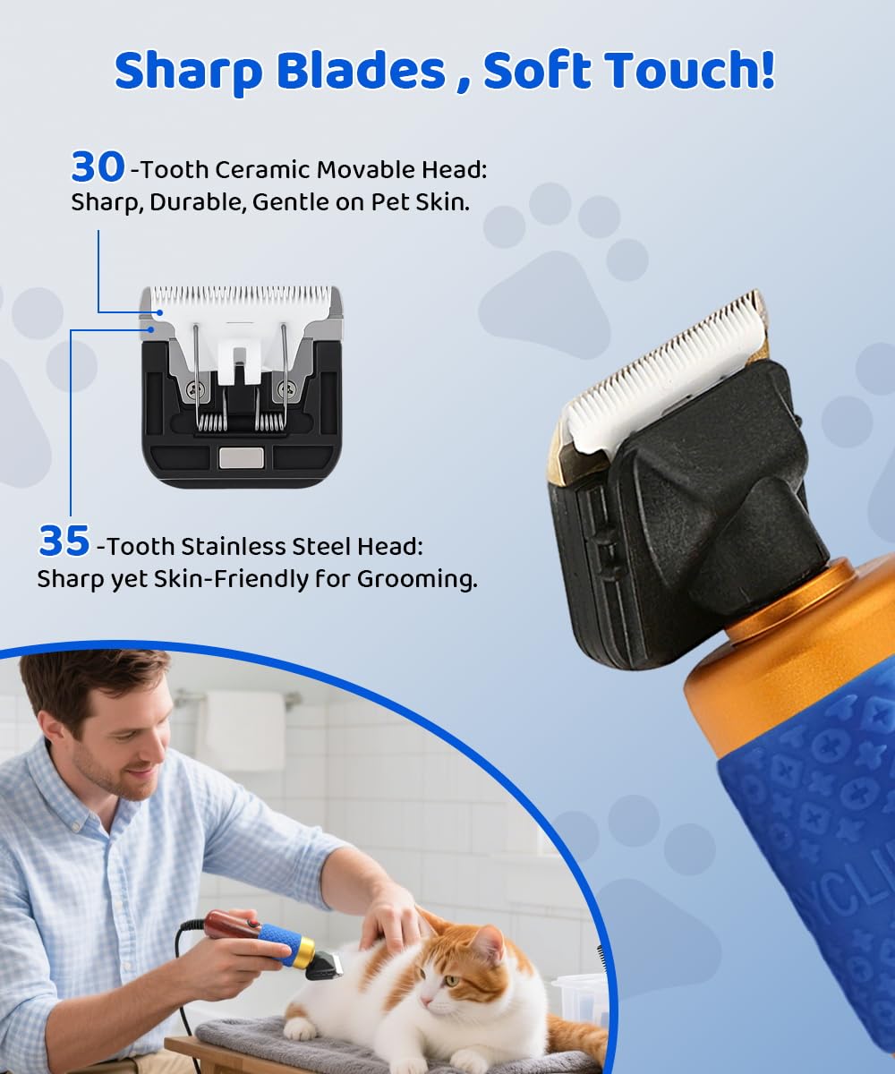 Rseaay ultra-quiet operation reduces stress during grooming sessions.