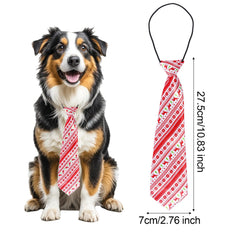 Rthjsfj Christmas dog neck tie tree pattern suitable for holiday celebrations.
