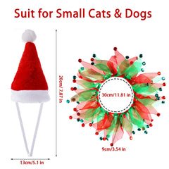 Rthjsfj Christmas pet collar elastic-fit enabling secure holiday wear.
