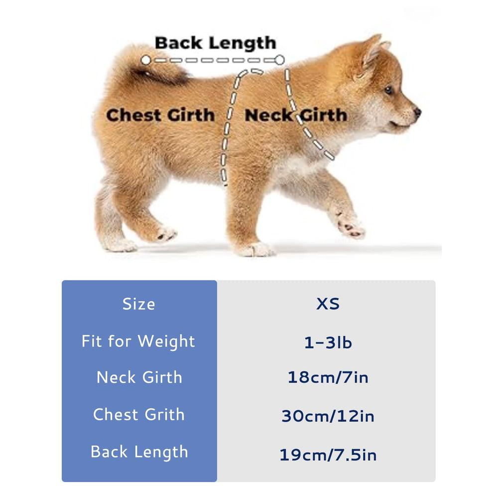 Rthjsfj fleece vest dog sweater blue side view highlighting easy-on design for tiny dogs