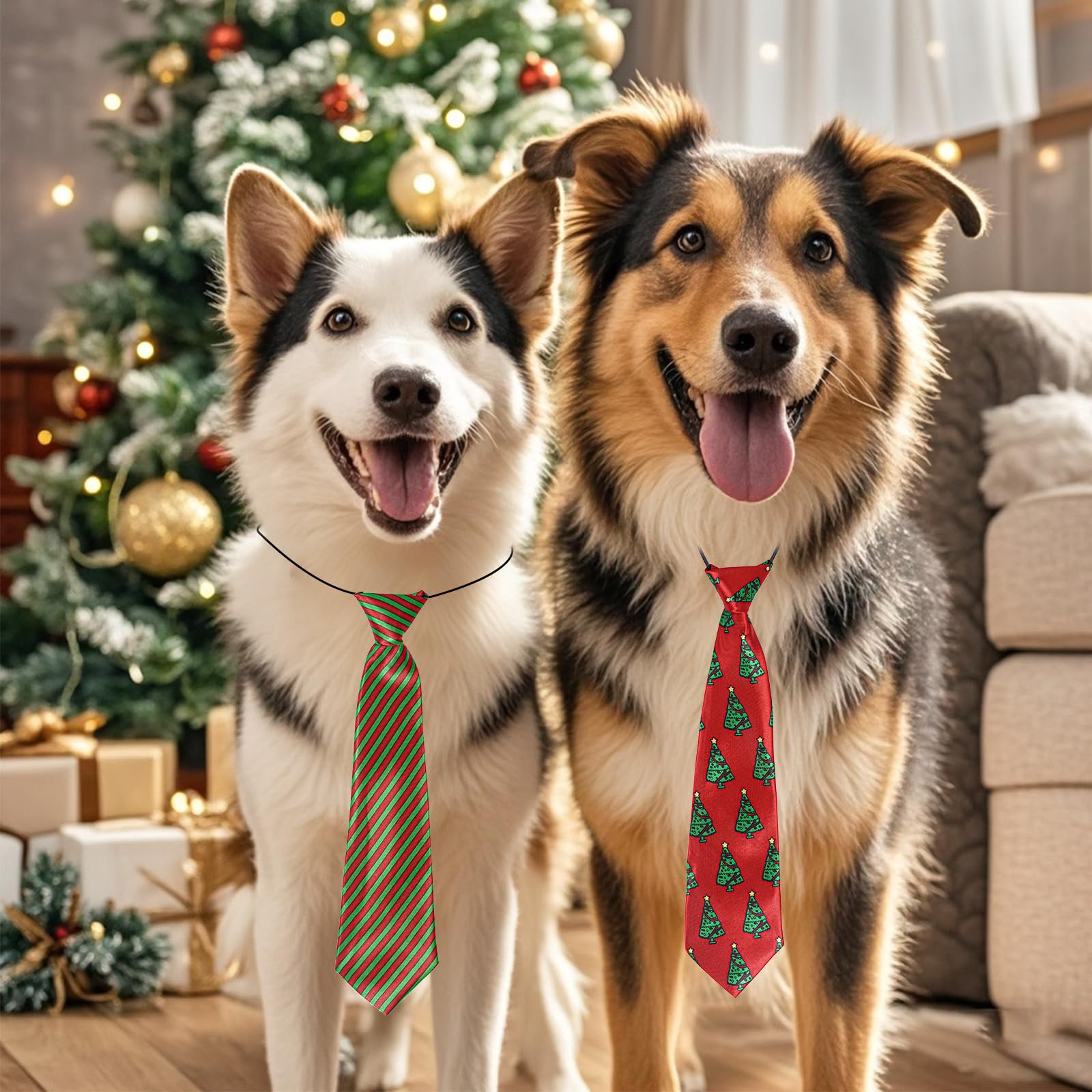 Rthjsfj Holiday dog grooming tie adds festive flair during grooming sessions.