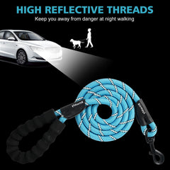 Rttochfy leash-length-options 4-10ft blue for flexible training