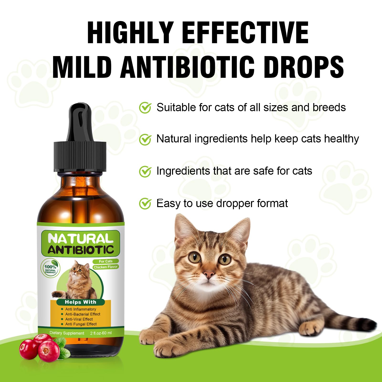 RUAKPL allergy-relief drops—calm itching for sensitive cats.