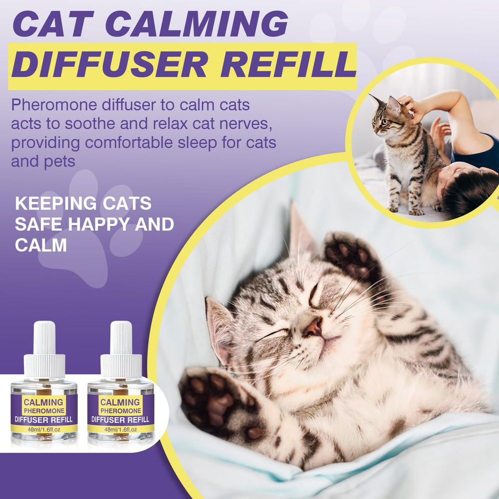 RUAKPL cat calming diffuser refill 48 ml bottle close-up for easy replacement