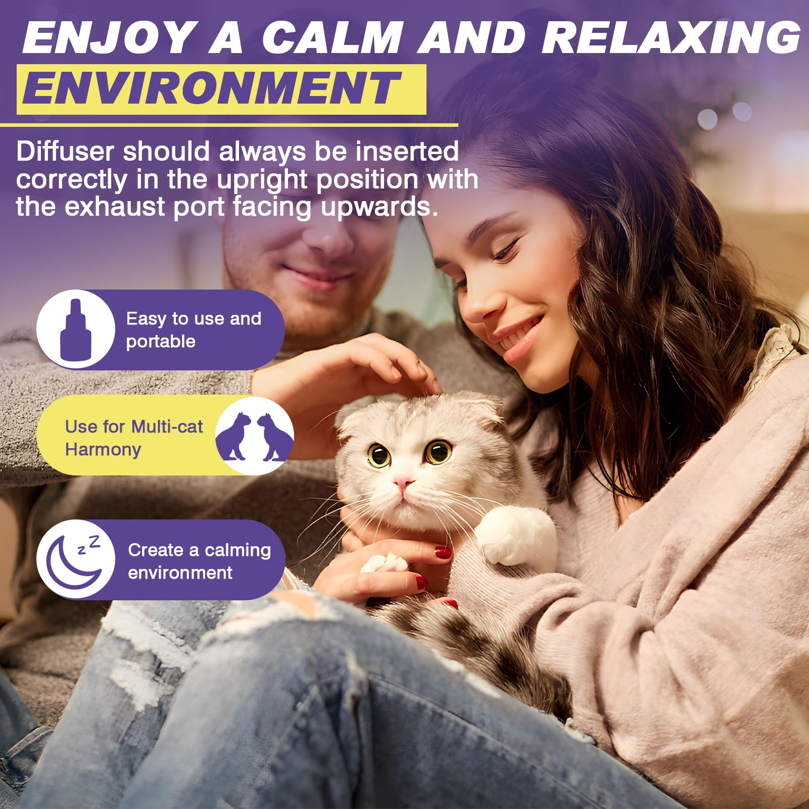 RUAKPL odorless operation of cat diffuser creates subtle calm