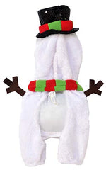 Rubies walking snowman costume scarf detail adds color and warmth for winter walks