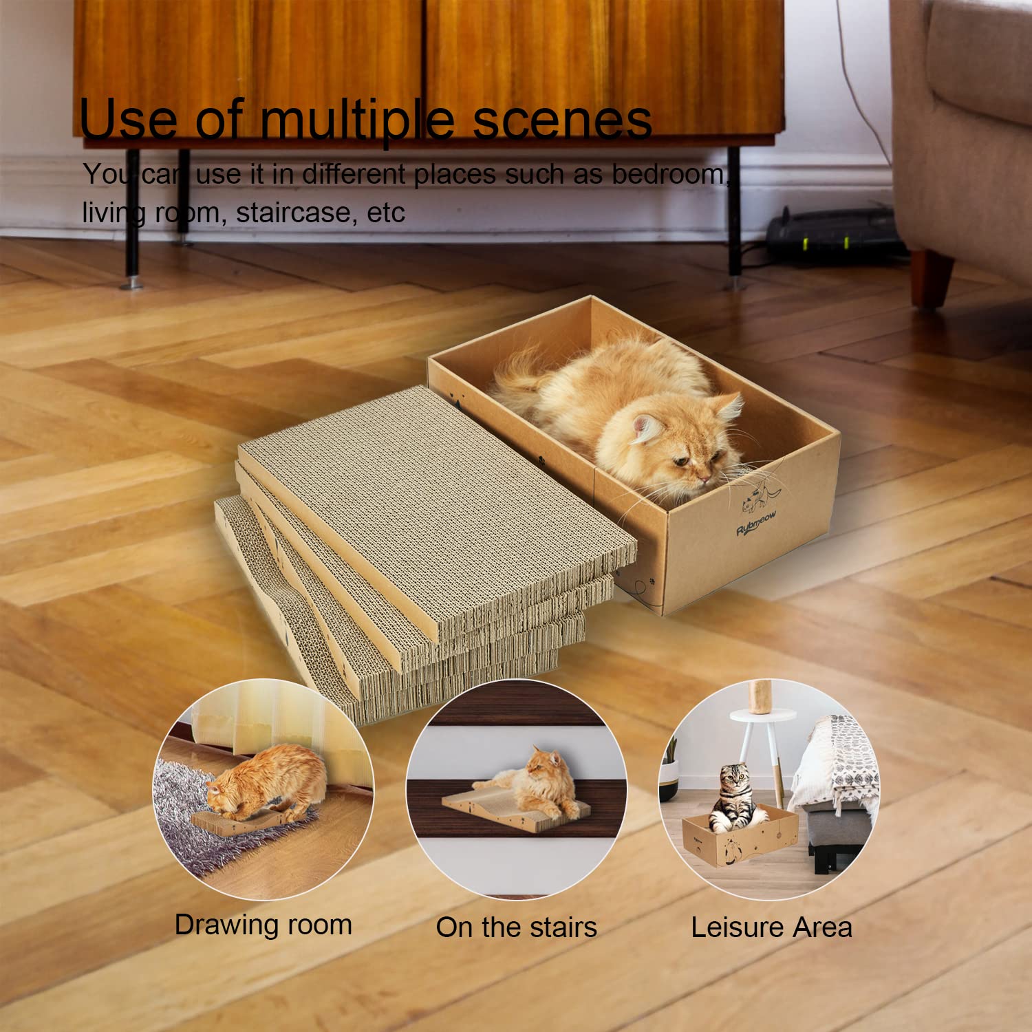RUBMEOW ideal for medium to large indoor cats during quiet play sessions.