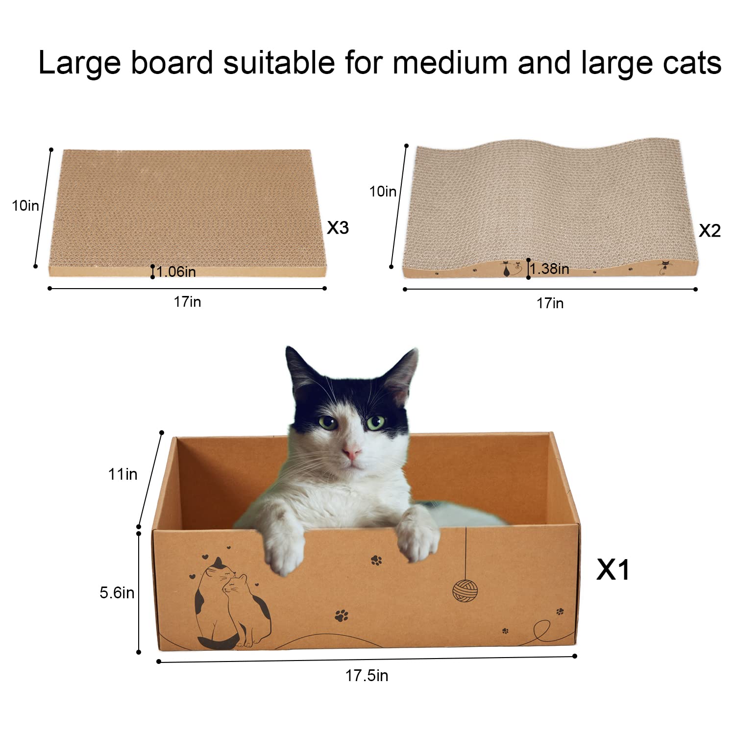 RUBMEOW outside box with scratched paper scraps kept tidy.