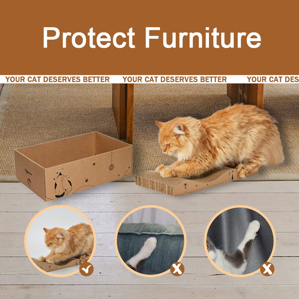 RUBMEOW reversible scratch pads highlighting dual-texture surfaces for cats.