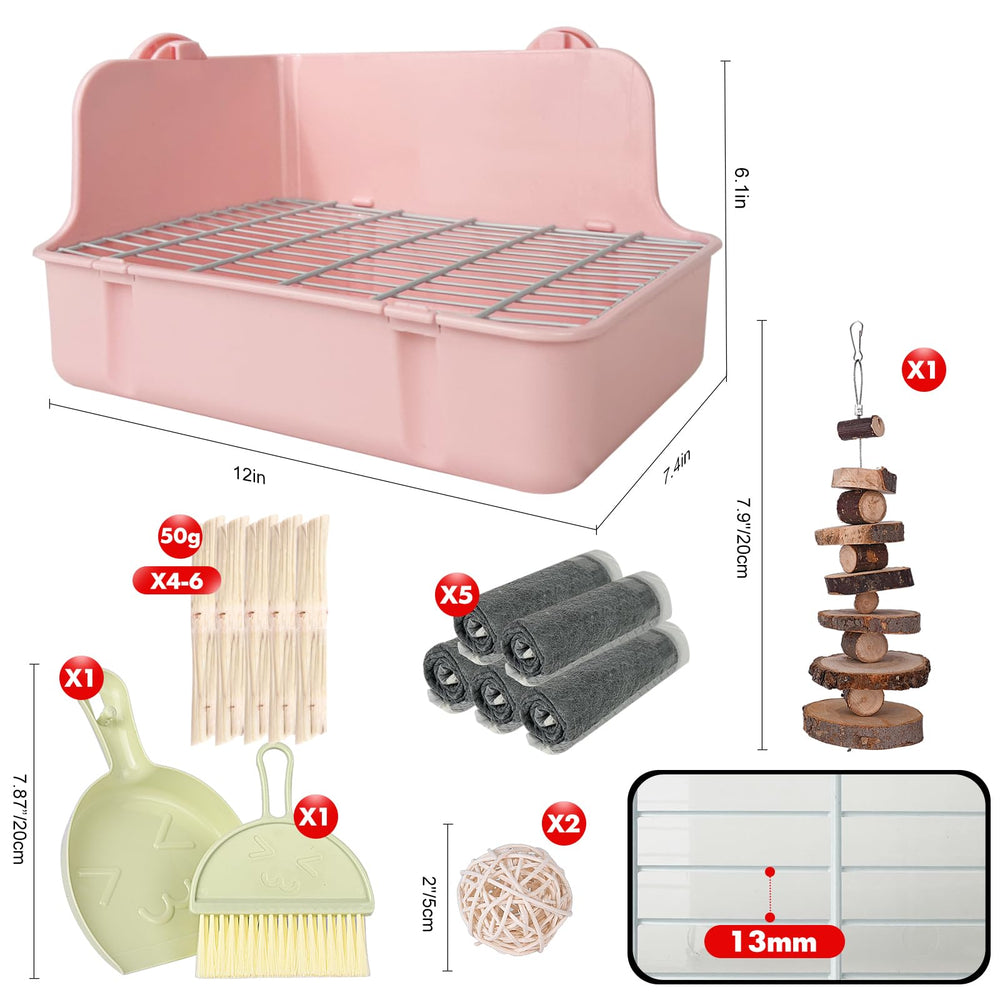 RubyHOME rabbit litter box features easy-clean setup and quick maintenance