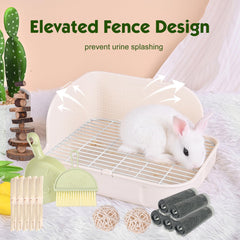 RubyHome litter box shows easy-entry access for small pet entry.