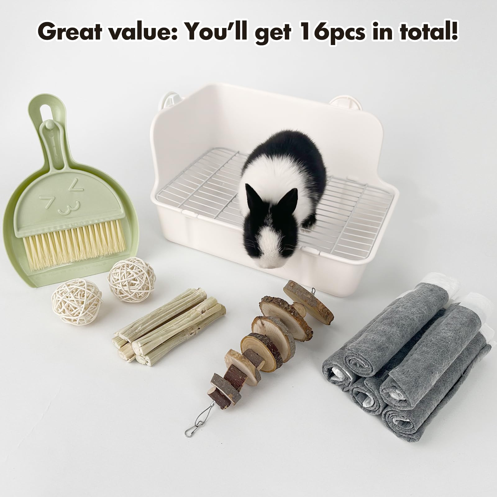 RubyHome Rabbit Litter Box safe rounded edges protect paws during handling