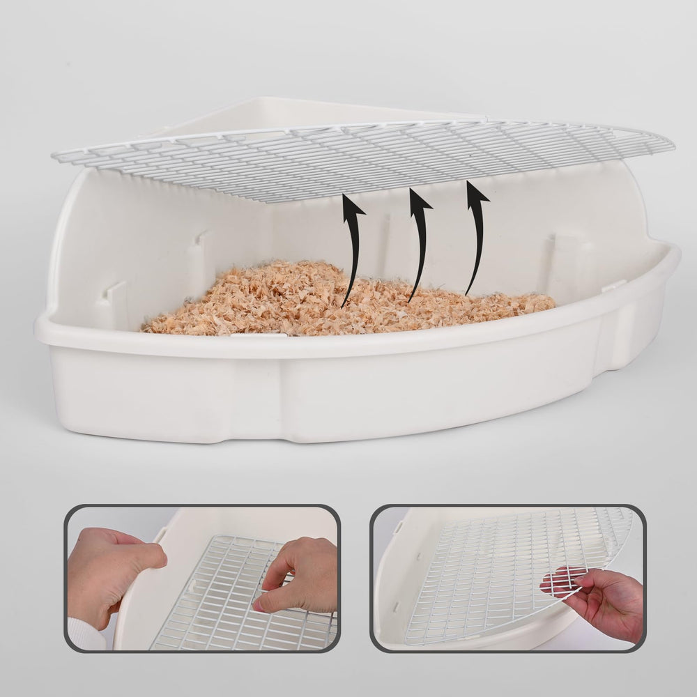 RubyHome 20x13x6 inch litter box versatile for several small pets.