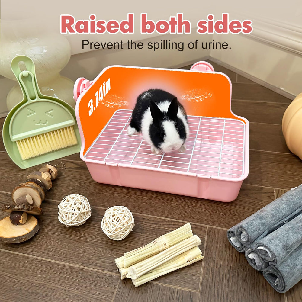 RubyHOME secure-stable litter box stays attached, preventing tipping during play