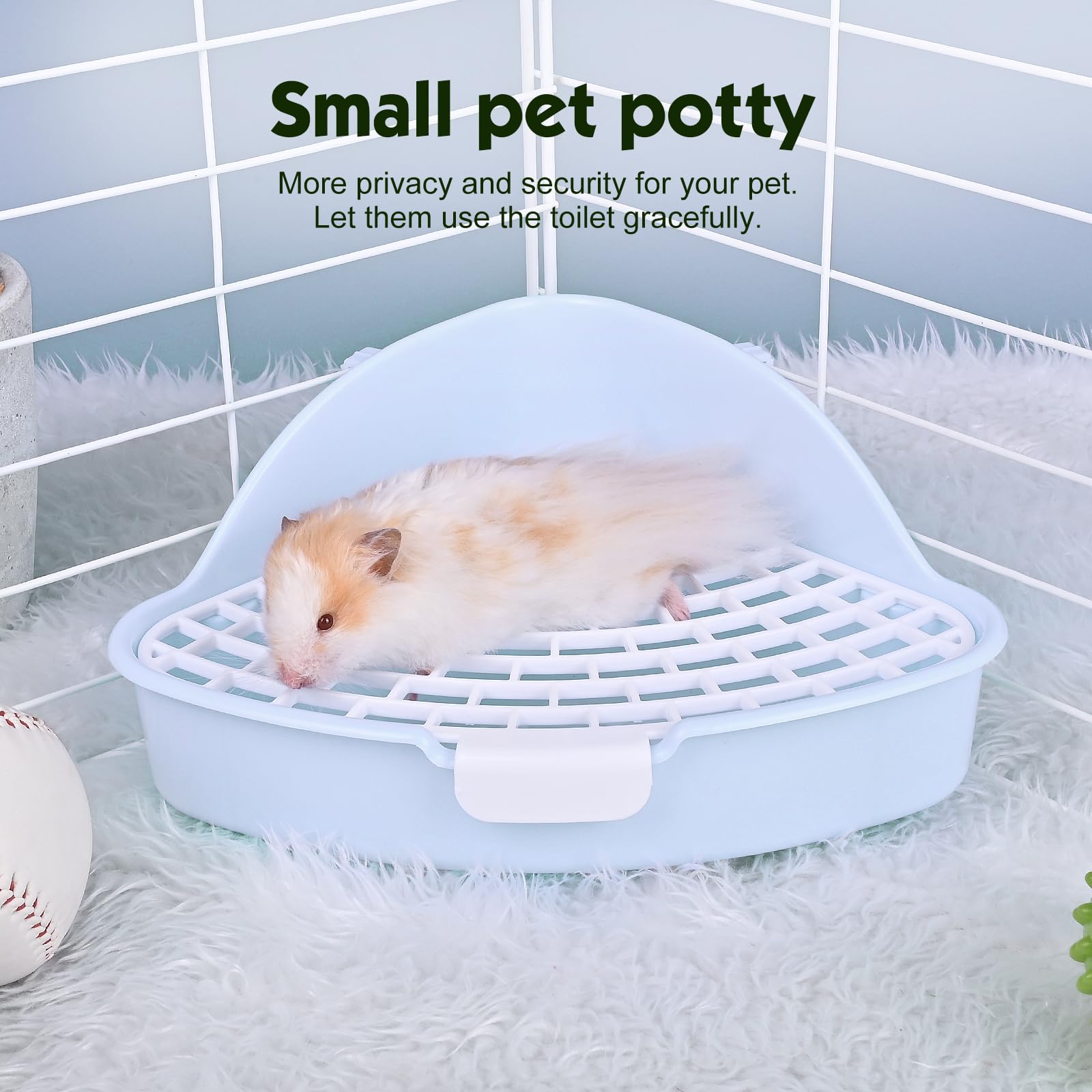 Rubyhome small-pets compatible potty suitable for bunnies and hamsters