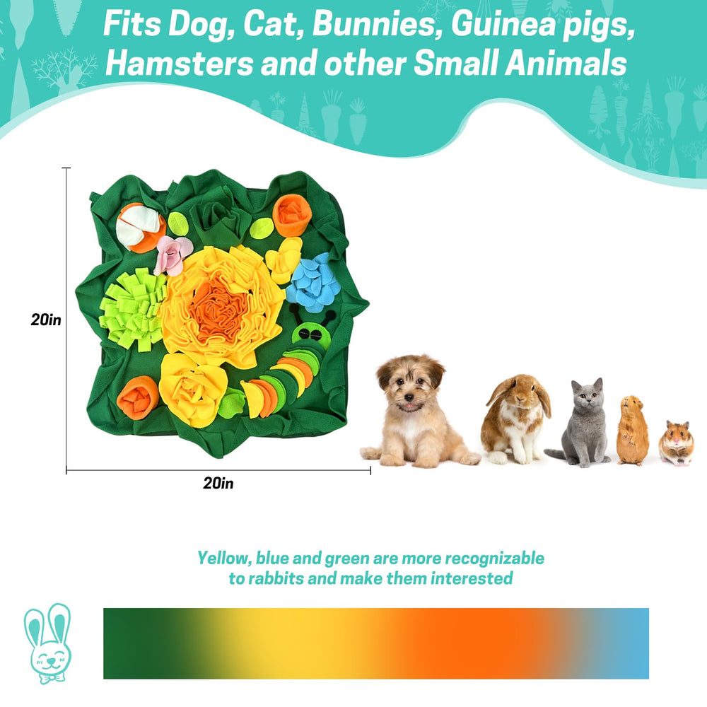 rubyhome-snuffle-pad-felt-texture-closeup highlights cozy, tactile material for curious nibbles.