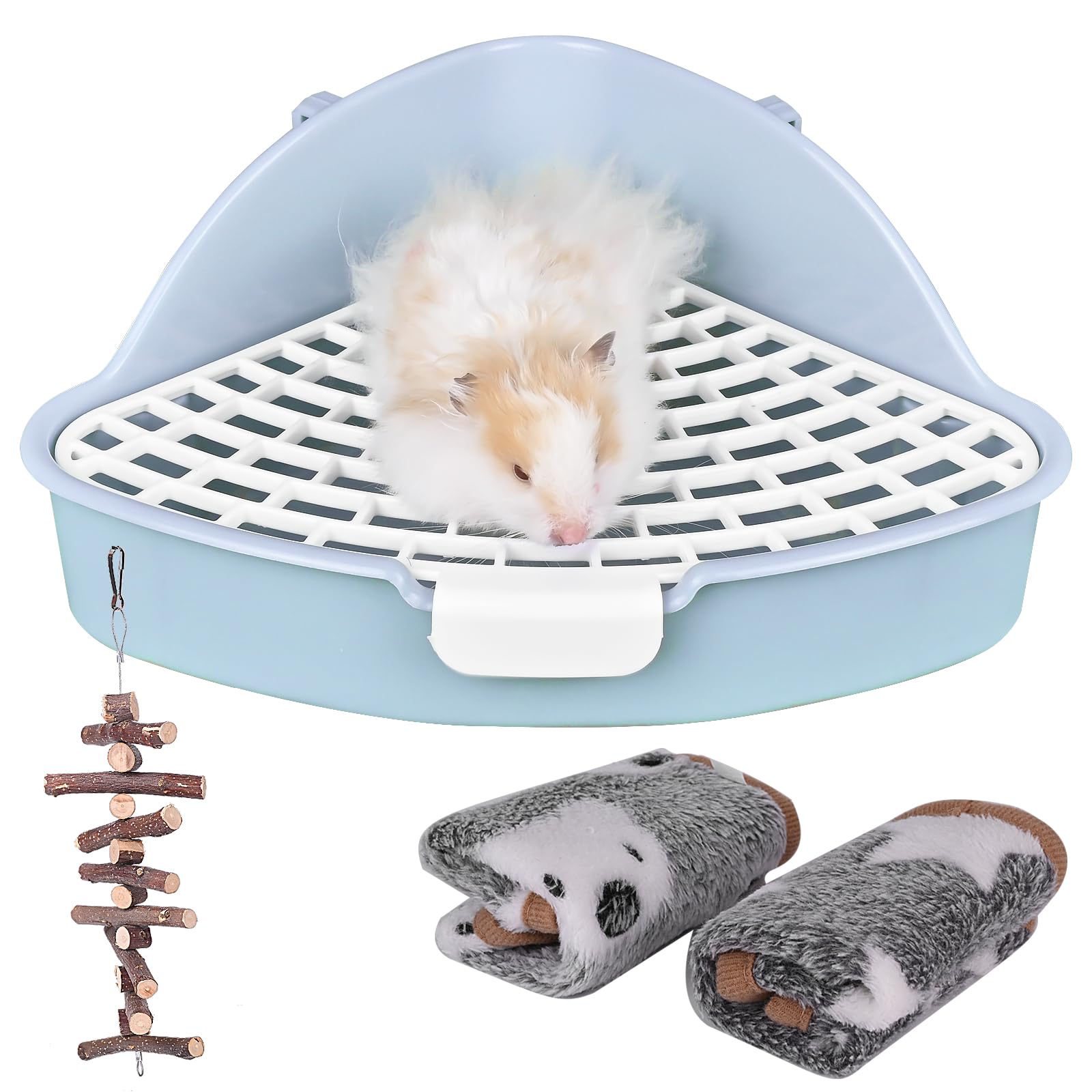 Rubyhome triangle potty trainer corner litter box — compact setup for small spaces