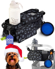 Rubyloo dog stroller caddy organizer keeps walks organized and accessible essentials.