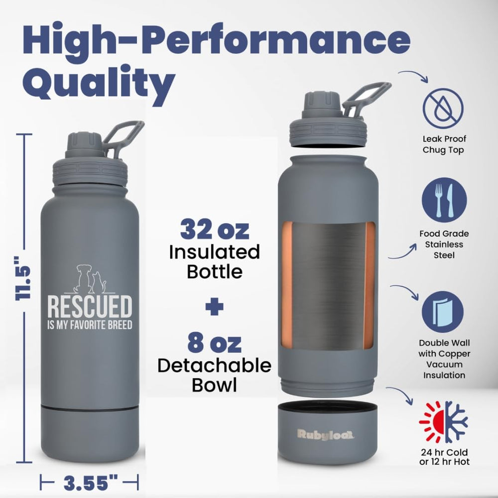 Rubyloo double-wall copper insulation keeps beverages cold during longer outings.