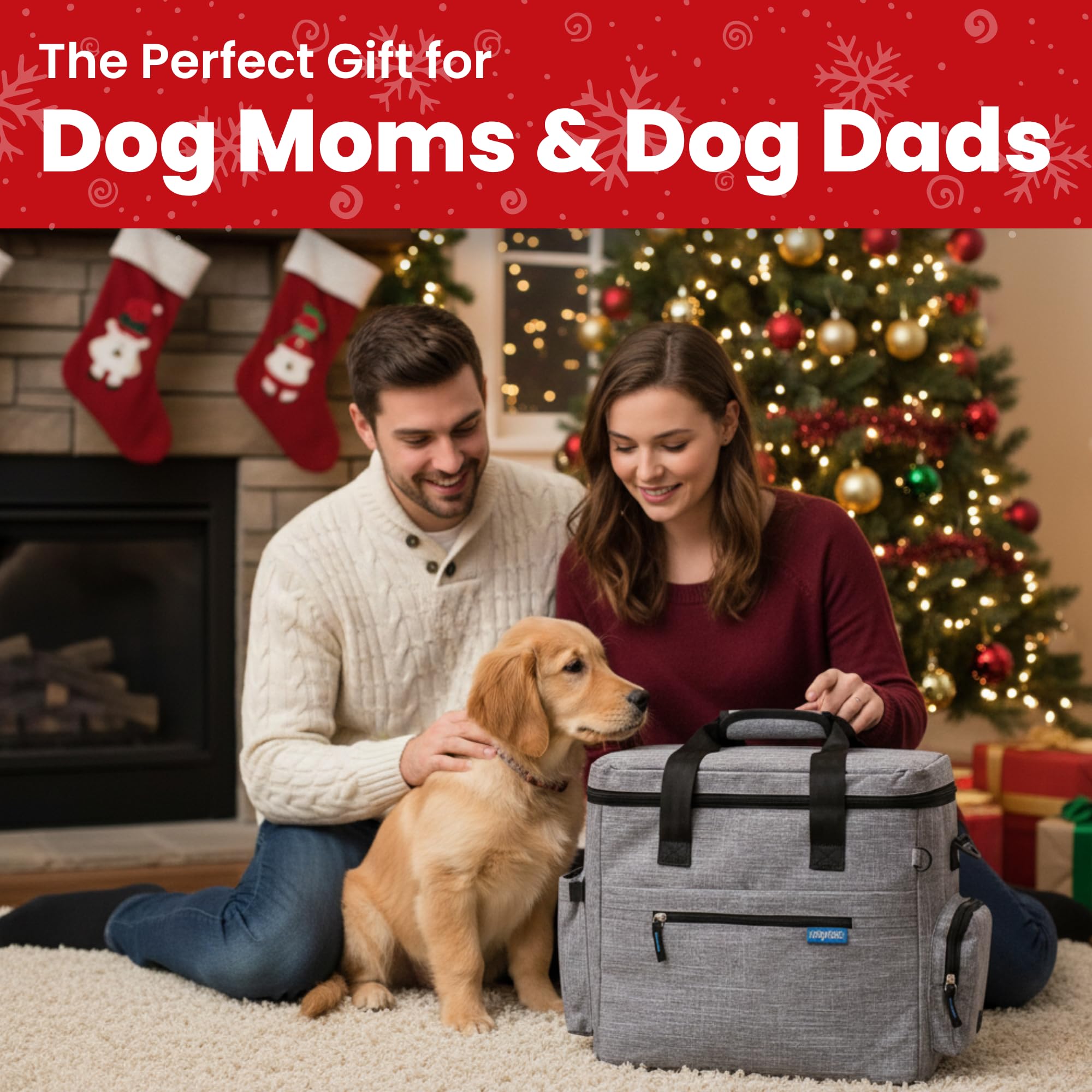 Rubyloo The Original Doggy Bag side pocket access highlights quick-reach storage.