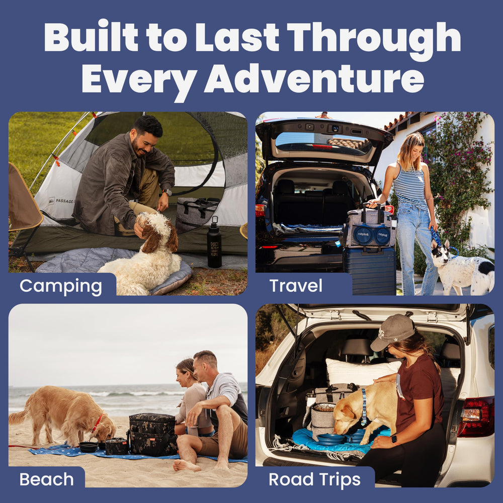 Rubyloo The Original Doggy Bag features water-resistant Oxford fabric for daily use.