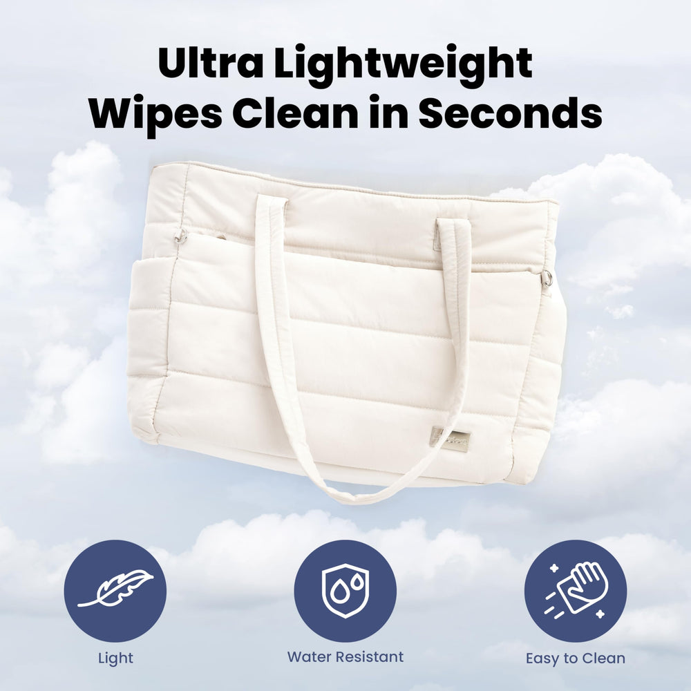 Rubyloo puffer durable tote supports vet visits and busy days