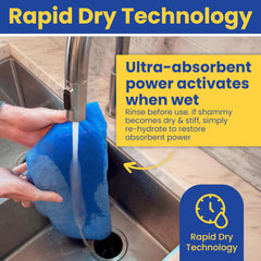Rubyloo shammy dog towel travel-compact is ideal for on-the-go drying.